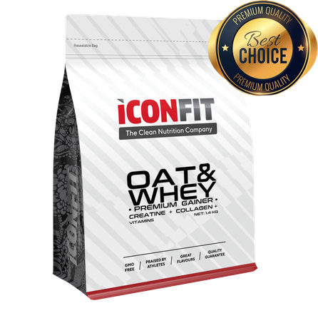 ICONFIT Oat & Whey Pro Gainer Chocolate pulveris, 1400 g
