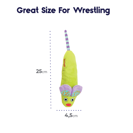 CATSTAGES Mightie Mouse Zaļa rotaļlieta, 1 gab.