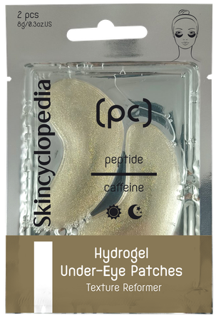 SKINCYCLOPEDIA With Peptides, Caffeine, Hyaluronic Acid and Collagen acu spilventiņi, 2 gab.