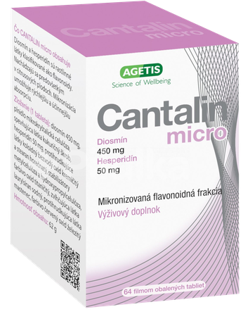 CANTALIN   Micro Diosmīns 450 mg  Hesperidīns 50 mg tabletes, 64 gab.