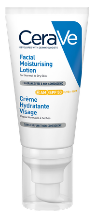 CERAVE Moisturising SPF 50 sejas krēms, 52 ml