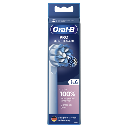 ORAL-B Sensitive Clean Pro elektriskās zobu birstes uzgaļi, 4 gab.