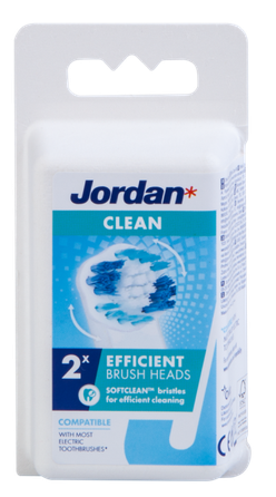 JORDAN Clean elektriskās zobu birstes uzgaļi, 2 gab.