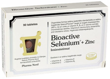 PHARMA NORD Selenium + Zinc tabletes, 90 gab.