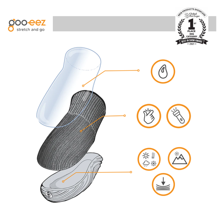 GOO-EEZ Basic, melni, XS zābaciņi suņiem, 4 gab.
