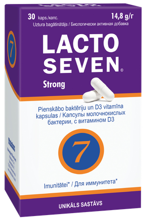 LACTO SEVEN Strong kapsulas, 30 gab.