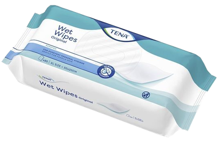TENA Wet Wipes Original 30x20 cm mitrās salvetes, 80 gab.