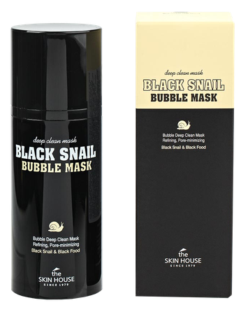 THE SKIN HOUSE Black Snail Bubble Mask sejas maska, 100 ml