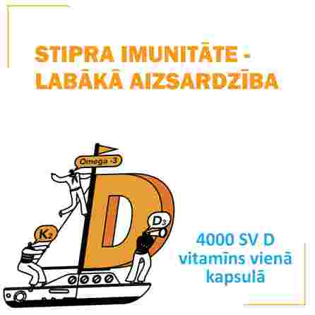 OLIDETRIM  4000 D3+K2 Omega 3 kapsulas, 30 gab.