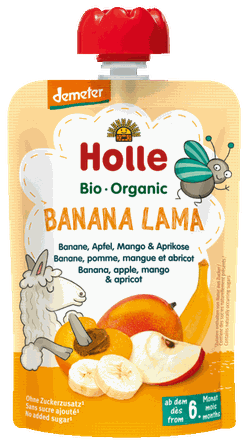 HOLLE Banānu, ābolu un mango biezenis, 100 g