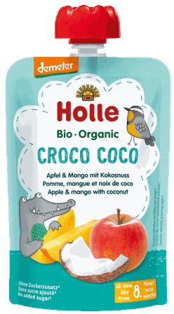 HOLLE Ābolu, mango un kokosriekstu biezenis, 100 g