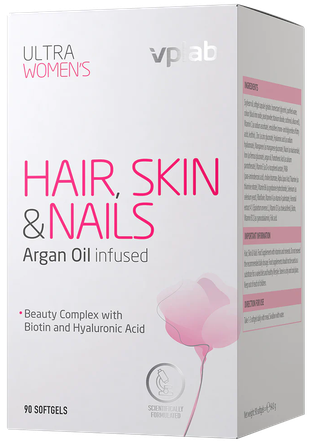 VPLAB Ultra Women's Hair, Skin & Nails mīkstās kapsulas, 90 gab.