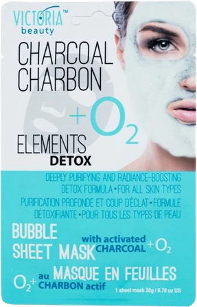 VICTORIA BEAUTY ar aktivēto ogli Bubble sejas maska, 1 gab.