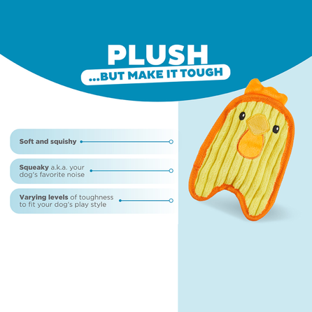 OUTWARD HOUND Durablez Chicky, Dzeltena, Xs rotaļlieta, 1 gab.