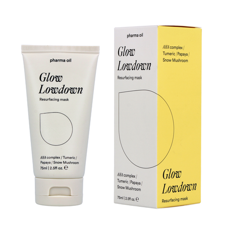PHARMA OIL Glow Lowdown AHA Complex sejas maska, 75 ml