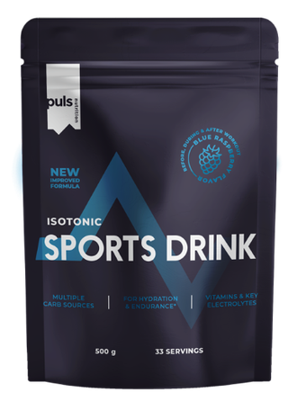 PULS NUTRITION Isotonic Blue Raspberry dzēriens, 500 g