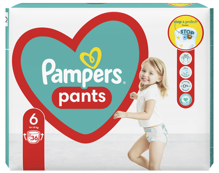 PAMPERS Maxi Pack 6 (14-19 kg) autiņbiksītes, 36 gab.