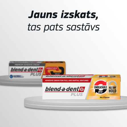 BLEND-A-DENT Plus Unbeatable Bite, No Flavor fiksācijas krēms zobu protēzēm, 40 g