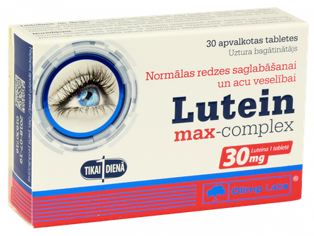 OLIMP LABS Lutein Max-Complex 30 mg tabletes, 30 gab.