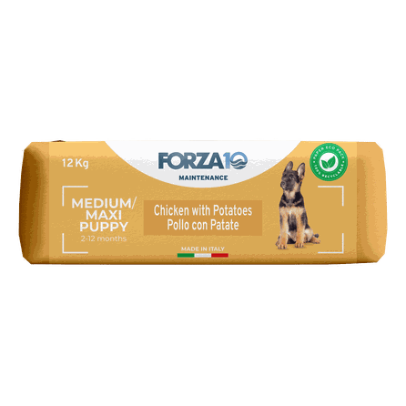 FORZA10 Maintenance Puppy Medium/Maxi Ar Vistu Un Kartupeļiem, Suņiem sausā barība, 12 kg