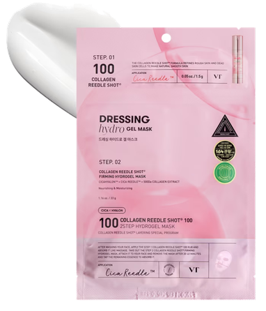 VT COSMETICS Collagen Reedle Shot 100 2-Step sejas maska, 1 gab.