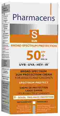 PHARMACERIS S Spectrum Protect SPF 50+ saules aizsarglīdzeklis, 50 ml