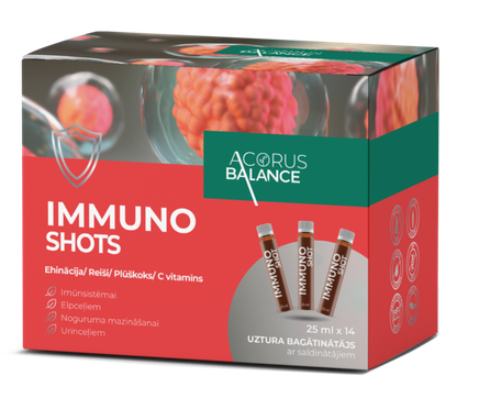 ACORUS BALANCE Immuno Shots 25 ml pudelītes, 14 gab.