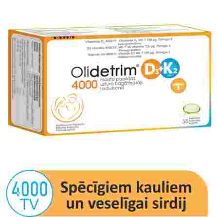 OLIDETRIM  4000 D3+K2 Omega 3 kapsulas, 30 gab.