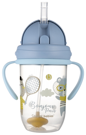 CANPOL BABIES Bonjour Paris, 6m+, blue mācību krūzīte, 270 ml