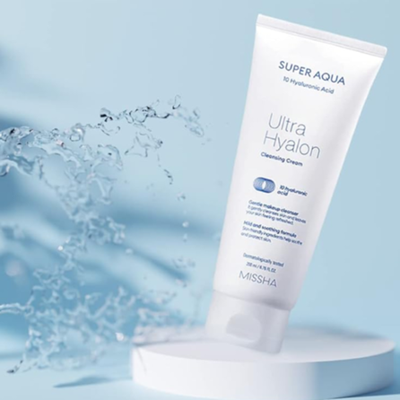 MISSHA Super Aqua Ultra Hyalron attīrošs krēms, 200 ml