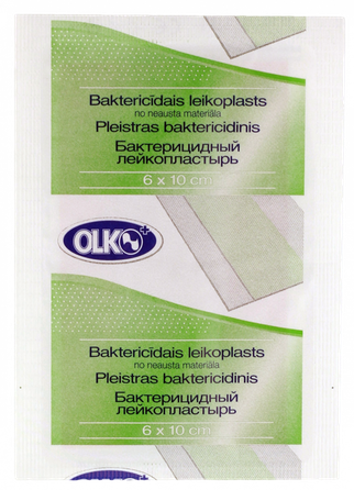 OLKO  6 x 10 cm baktericīdais plāksteris, 1 gab.