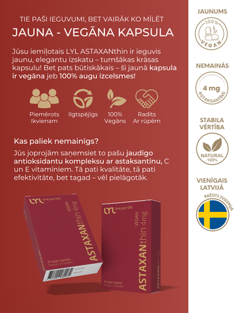 LYL ASTAXANthin kapsulas, 30 gab.