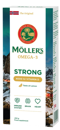 MOLLERS Strong Vitamin D zivju eļļa, 250 ml