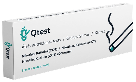 QTEST Nikotīna (COT) ātrais tests, 1 gab.