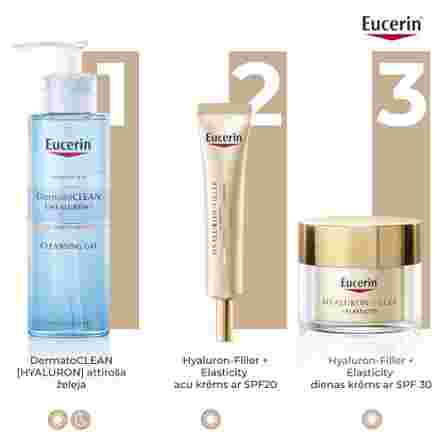 EUCERIN Hyaluron-Filler + Elasticity SPF20 acu krēms, 15 ml