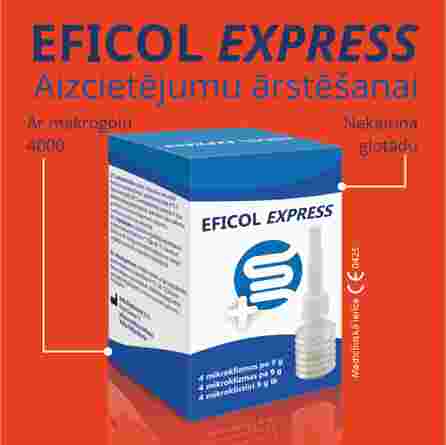 EFICOL EXPRESS 9g mikroklizma, 4 gab.