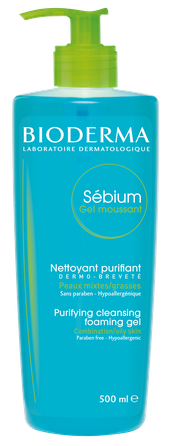 BIODERMA Sebium Gel Moussant attīrošs līdzeklis, 500 ml