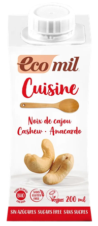 ECOMIL Cuisine Cashew kulinārijas krēms, 200 ml