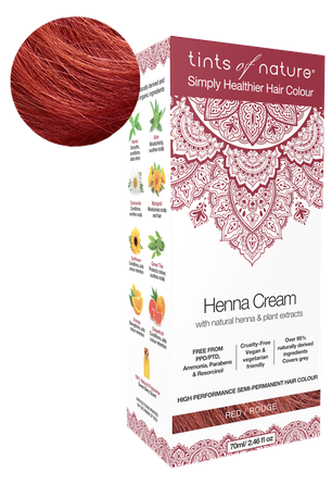 TINTS OF NATURE Henna Cream Red matu krāsa, 70 ml