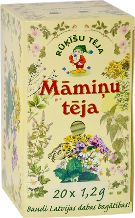 RŪĶĪŠU TĒJA Māmiņu 1.2 g tēja maisiņos, 20 gab.