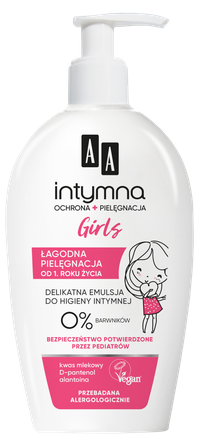 AA INTIMATE Intimate Girl 0% mazgāšanas līdzeklis intīmai zonai, 300 ml