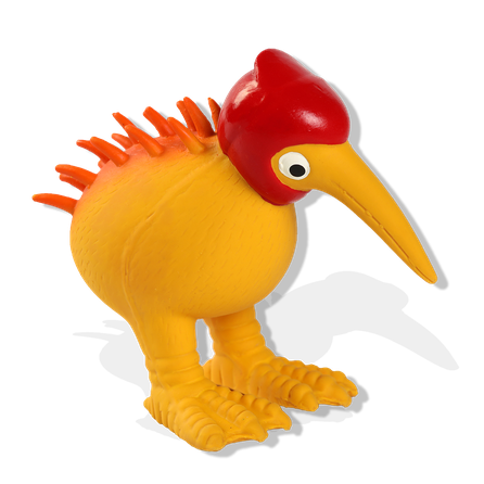 KIWI WALKER Whistle, Ar Sarkanu Ķiveri, One Size, Oranža, Lateksa rotaļlieta, 1 gab.