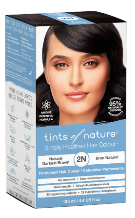 TINTS OF NATURE T2N Natural Darkest Brown matu krāsa, 130 ml