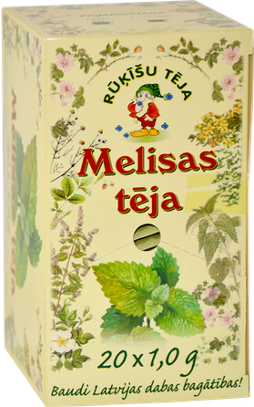 RŪĶĪŠU TĒJA Melisas tēja 1 g paciņas, 20 gab.