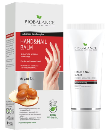 BIOBALANCE Argan Oil Hand & Nail krēms rokām un nagiem, 60 ml
