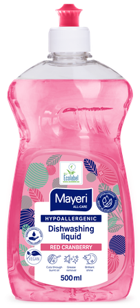 MAYERI Hipoalerģisks Cranberry trauku mazgāšanas līdzeklis, 500 ml
