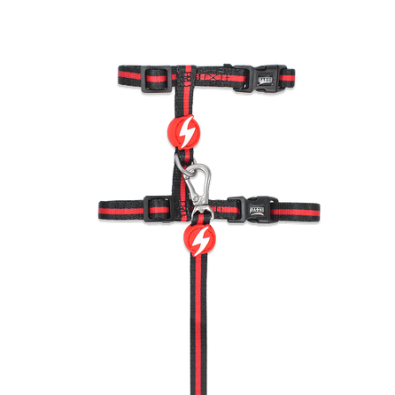 DASHI Stripes3 Red&Black pavada, 1 gab.