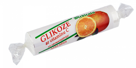 GLIKOZE ar apelsīnu garšu tabletes, 10 gab.