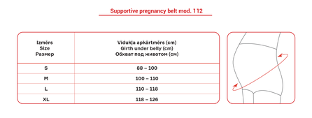 LAUMA MEDICAL L balstošā josta grūtniecēm, 1 gab.