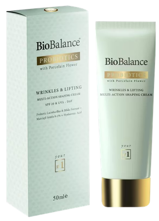 BIOBALANCE Probiotics Wrinkles & Lifting Multi Action Shaping sejas krēms, 50 ml